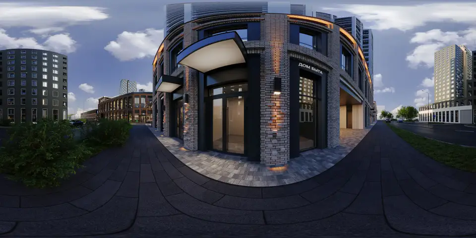 Facade at dusk